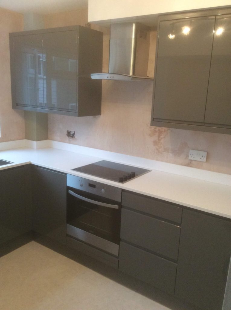 Dark Grey kitchen with ceramic hob