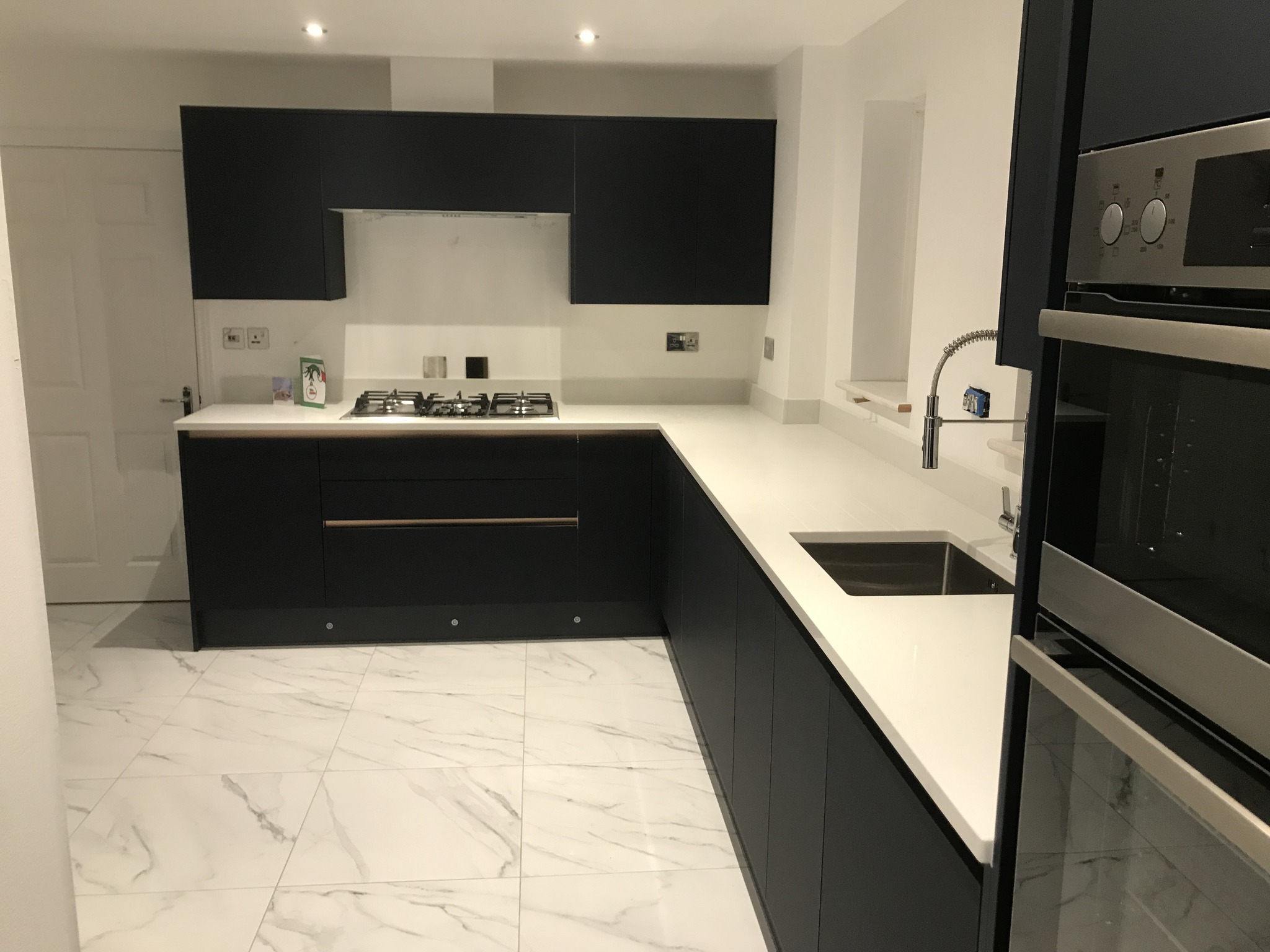 Black and white kitchen